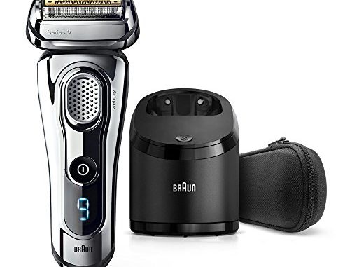 Braun Series 9 9295 CC Elektrischer Rasierer Technologie Wet & Dry und System Clean & Charge – Chrom Premium