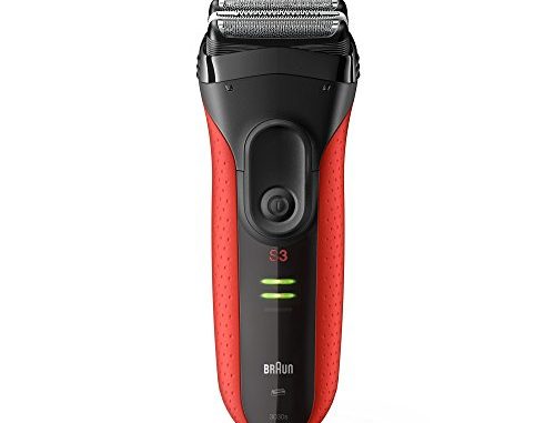 Braun Series 3 ProSkin Elektrorasierer 3030s, schwarz/rot